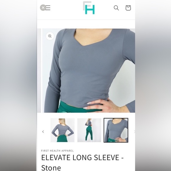 First Health athletic apparel. Enhance Crop Top, brand New Never Used. - Picture 8 of 9